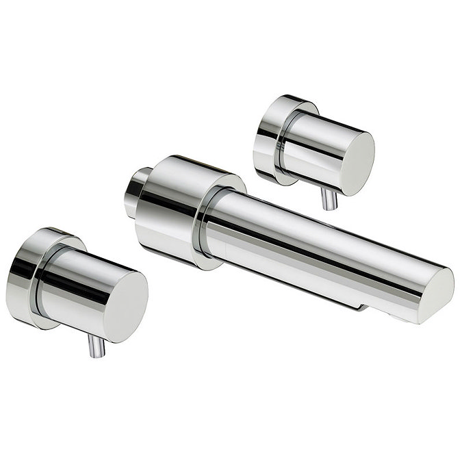 Bristan - Prism Contemporary 3 Hole Wall Mounted Bath Filler - Chrome - PM-3HWMBF-C Large Image