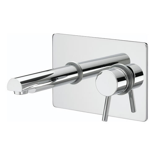 Bristan - Prism Contemporary Single Lever Wall Mounted Basin Mixer - Chrome - PM-SLWMBAS-C Large Ima