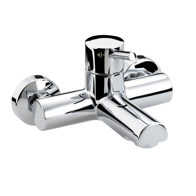 Bristan - Prism Contemporary Wall Mounted Bath Filler - Chrome - PM-WMBF-C Large Image