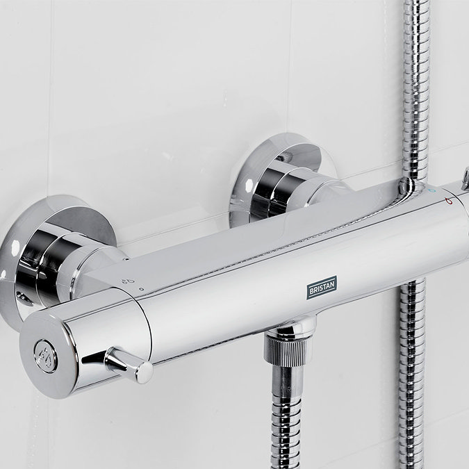 Bristan Prism Thermostatic Exposed Safe Touch Bar Shower with Riser Kit and Fast Fit Connections - PM-SHXMMCTFF-C  Profile Large Image