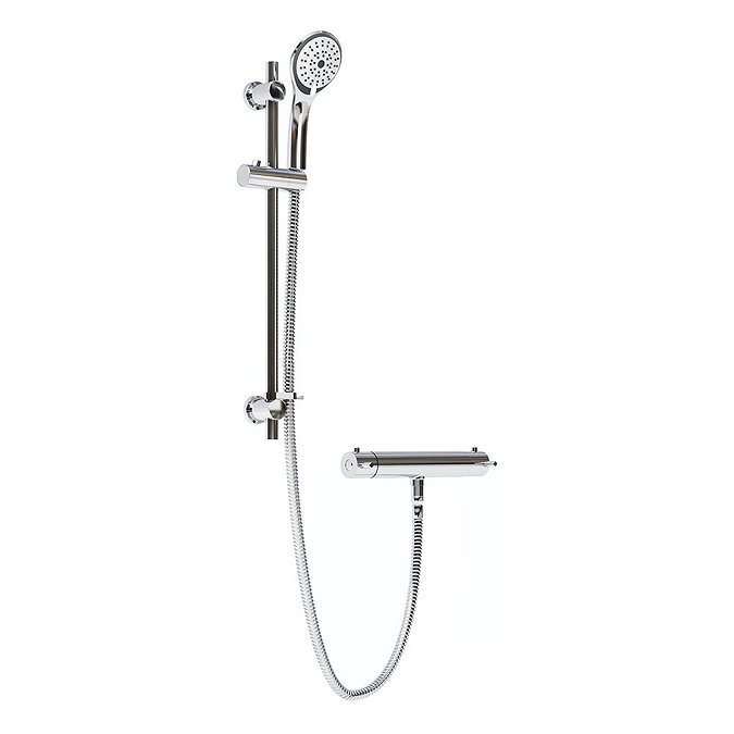 Bristan Prism Thermostatic Exposed Safe Touch Bar Shower with Riser Kit and Fast Fit Connections - P