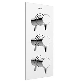 Bristan - Prism Thermostatic Recessed Dual Control Shower Valve with Integral Diverter - PM2-SHC3DIV