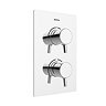 Bristan - Prism Thermostatic Recessed Dual Control Shower Valve with Integral Diverter - PM2-SHCDIV-