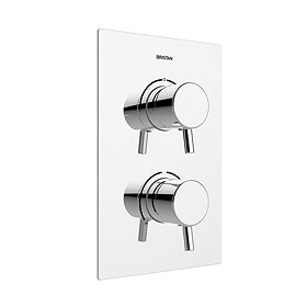 Bristan - Prism Thermostatic Recessed Dual Control Shower Valve with Integral Diverter - PM2-SHCDIV-