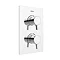 Bristan - Prism Thermostatic Recessed Dual Control Shower Valve with Integral Diverter - PM2-SHCDIV-