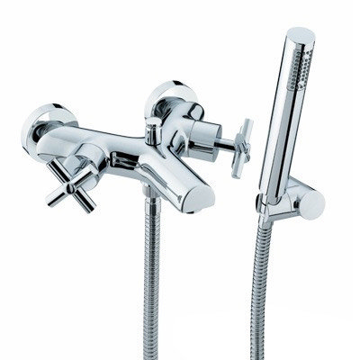 Bristan Quadrant Wall Mounted Bath Shower Mixer - Chrome - QT-WMBSM-C Large Image