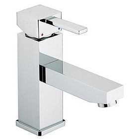 Bristan - Quadrato Basin Mixer with Eco-Click (no waste) - Chrome - QD-EBASNW-C Large Image