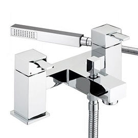 Bristan - Quadrato Pillar Bath Shower Mixer - Chrome - QD-BSM-C Medium Image