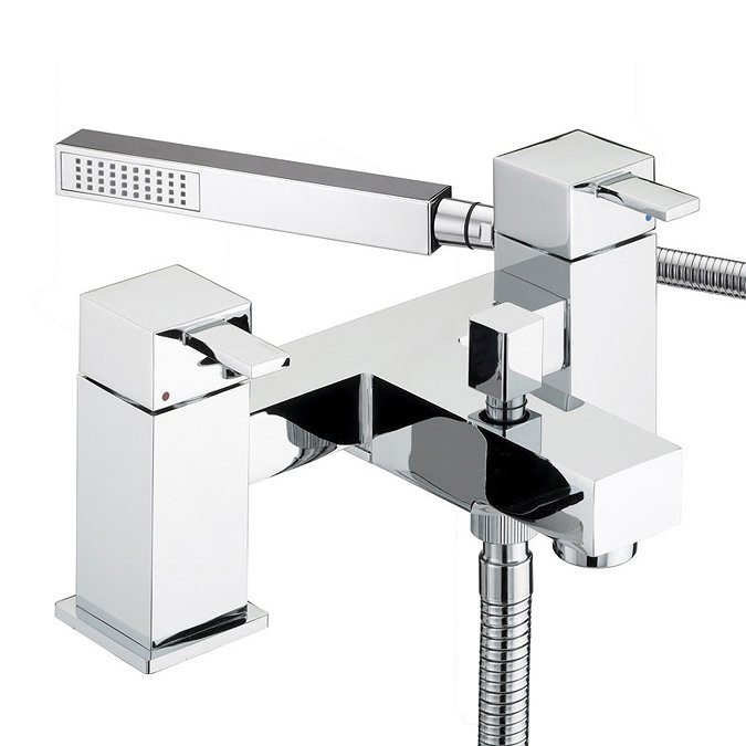 Bristan - Quadrato Pillar Bath Shower Mixer - Chrome - QD-BSM-C Large Image