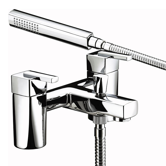 Bristan - Qube Bath Shower Mixer - Chrome - QU-BSM-C Large Image