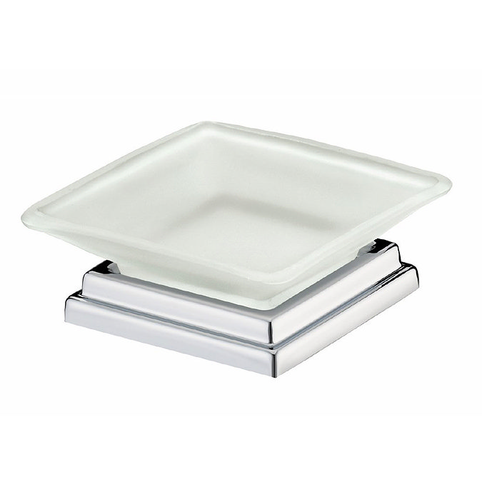 Bristan - Qube Freestanding Frosted Soap Dish - QU-FSDISH-C Large Image