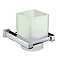 Bristan - Qube Frosted Glass Tumbler & Holder - QU-HOLD-C Large Image