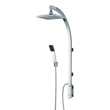 Bristan - Qube Thermostatic Inline Vertical Shower Pole w/ Integral Diverter to Handset  Profile Lar