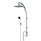 Bristan - Qube Thermostatic Inline Vertical Shower Pole w/ Integral Diverter to Handset Large Image