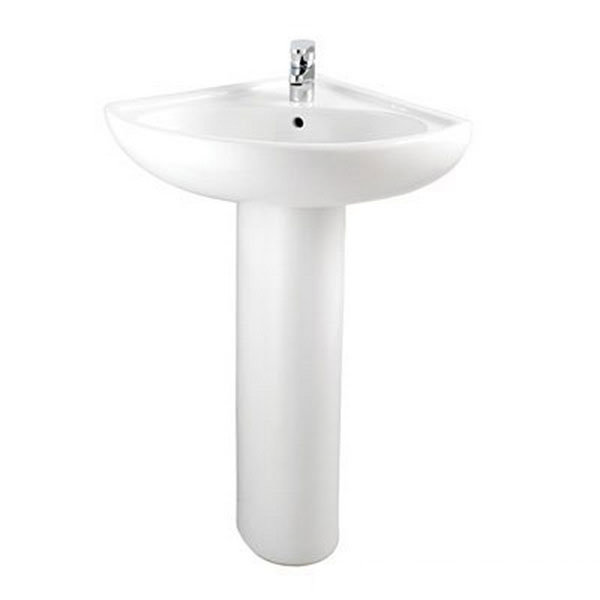 Bristan - Quest 1 Tap Hole Corner Basin and Pedestal Large Image