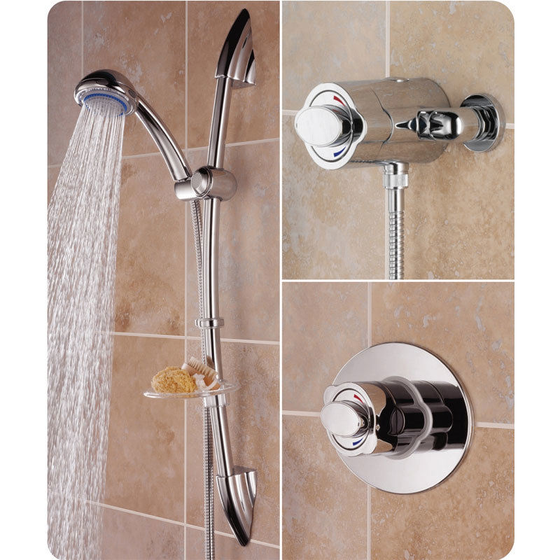 Bristan Quest Concealed/Exposed Shower Valve with Adjustable Riser at