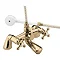 Bristan - Regency Pillar Bath Shower Mixer - Gold Plated - R-BSM-G Large Image