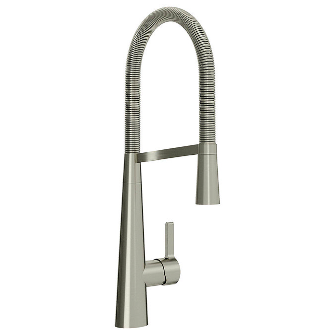 Bristan Saffron Professional Kitchen Sink Mixer with Pull Out Spray - Brushed Nickel - SFF-PROSNK-BN