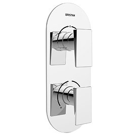 Bristan - Sail Thermostatic Recessed Dual Control Shower Valve with Integral Diverter - SAI-SHCDIV-C