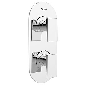 Bristan - Sail Thermostatic Recessed Dual Control Shower Valve with Integral Diverter - SAI-SHCDIV-C