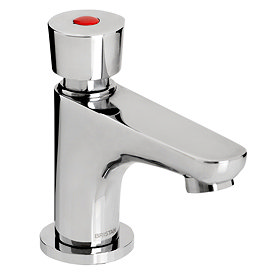 Bristan - Single Pillar Soft Touch Timed Flow Basin Tap with Flow Regulator - Z2-DUS-1/2-C Large Ima