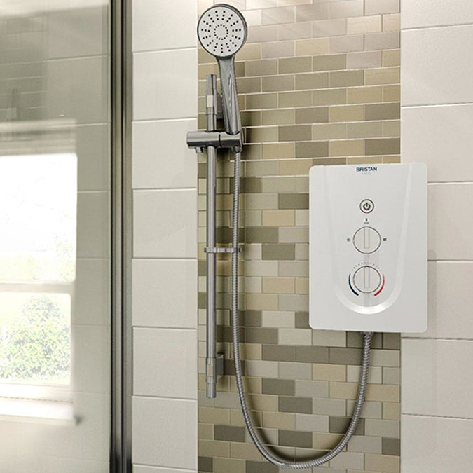 Bristan Smile 9.5KW Electric Shower White Profile Large Image