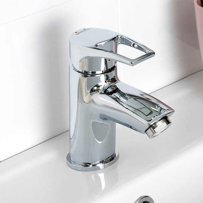Bristan - Smile Contemporary Basin Mixer w/ Clicker Waste - Chrome - SM-BAS-C Profile Large Image