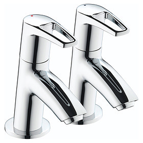 Bristan - Smile Contemporary Basin Taps - Chrome - SM-1/2-C Large Image