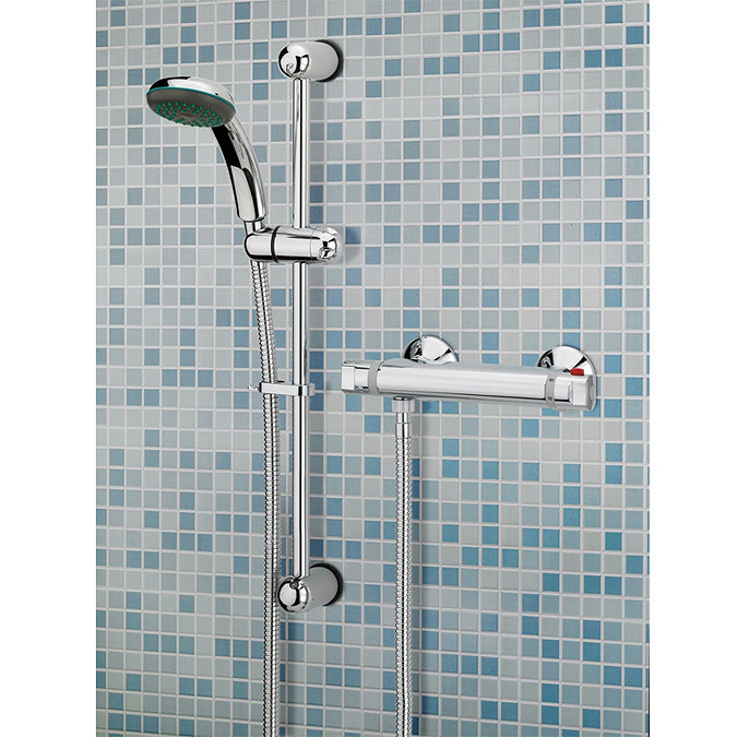 Bristan - Solo Thermostatic Bar Shower Valve with Adjustable Shower Kit Large Image