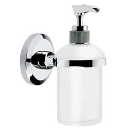 Bristan - Solo Wall Mounted Frosted Glass Soap Dispenser - SO-SOAP-C Medium Image