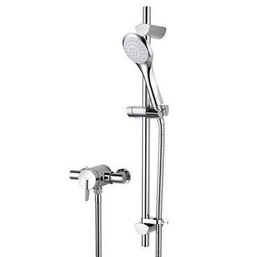 Bristan - Sonique2 Exposed Thermostatic Surface Mounted Shower Valve with Adjustable Riser Profile L