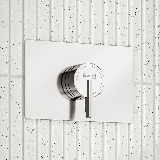 Bristan Sonique Concealed Thermostatic Surface Mounted Shower Valve with Adjustable Riser