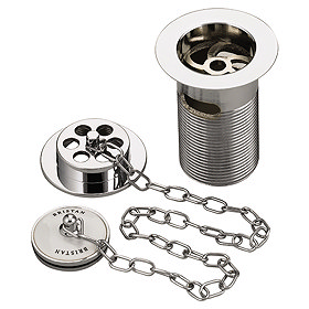 Bristan - Traditional Bath Waste with Porcelain Plug - Chrome - W-BATH01-C Large Image