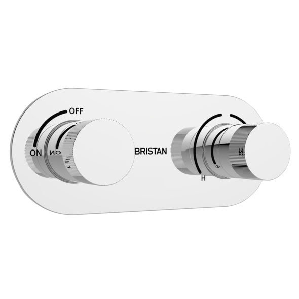 Bristan - Tria Thermostatic Recessed Dual Control Shower Valve - TRI-SHCVO-C Large Image