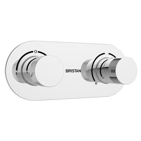 Bristan - Tria Thermostatic Recessed Dual Control Shower Valve with Integral Diverter - TRI-SHCDIV-C