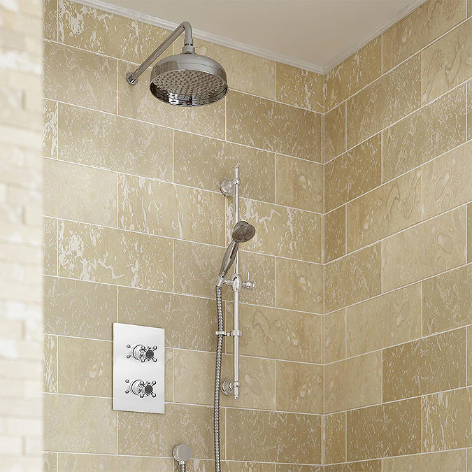 Bristan Trinity 2 Recessed Thermostatic Dual Control Shower Valve with Diverter Chrome - TY2-SHCDIV-C Profile Large Image