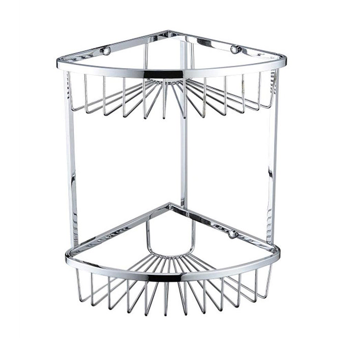 Bristan Two Tier Corner Fixed Wire Basket - COMP-BASK06-C Large Image