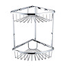 Bristan Two Tier Corner Fixed Wire Basket - COMP-BASK06-C Large Image