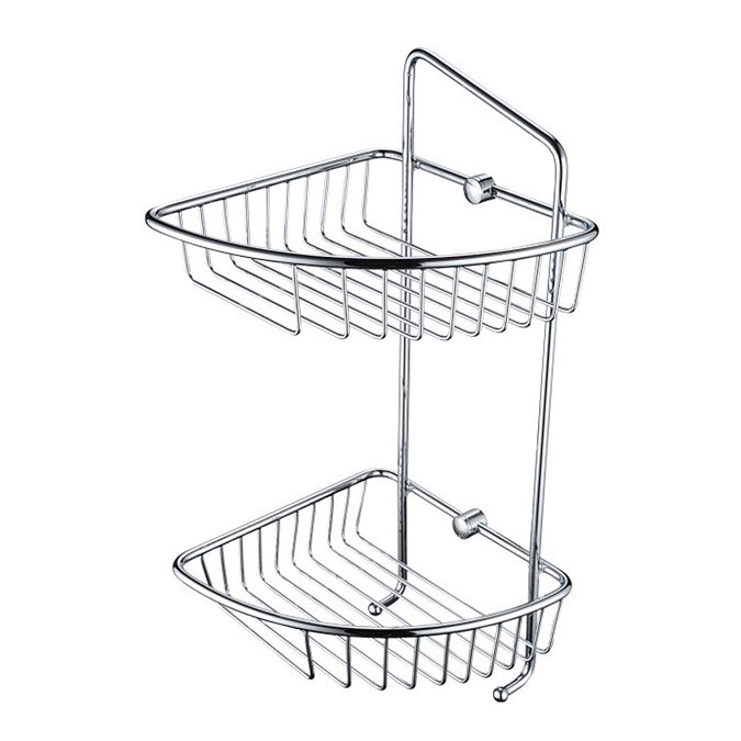 Bristan Two Tier Wall Fixed Wire Basket - COMP-BASK07-C Large Image