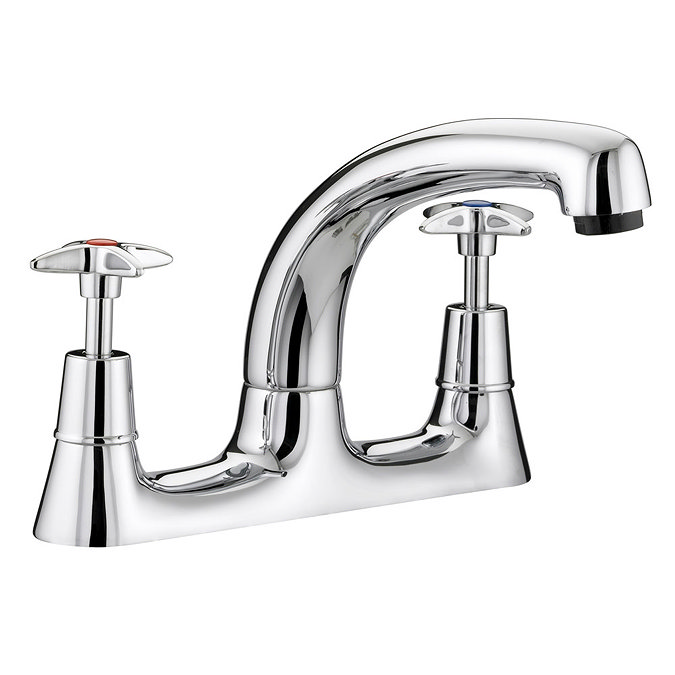 Bristan - Value Crosshead Deck Kitchen Sink Mixer - VAX-DSM-C Large Image