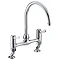 Bristan - Value Lever Bridge Deck Kitchen Sink Mixer with 6" Levers - VAL-BRDSM-C-6-CD Large Image