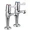 Bristan - Value Lever High Neck Pillar Taps with 3" Levers - VAL-HNK-C-CD Large Image