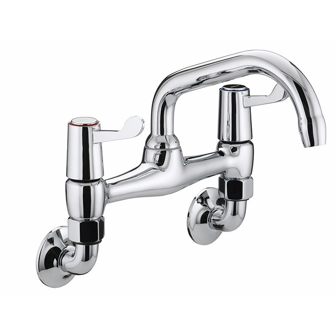 Bristan - Value Lever Wall Mounted Bridge Kitchen Sink Mixer - VAL-WMSNK-C-CD Large Image