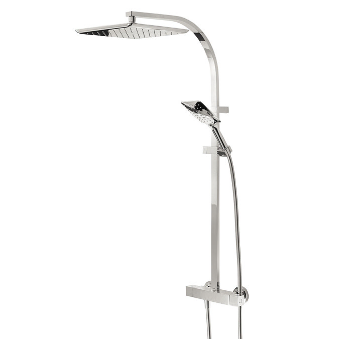Bristan Vertico Thermostatic Exposed Bar Shower with Rigid Riser - Chrome - VR-SHXDIVFF-C  Standard Large Image