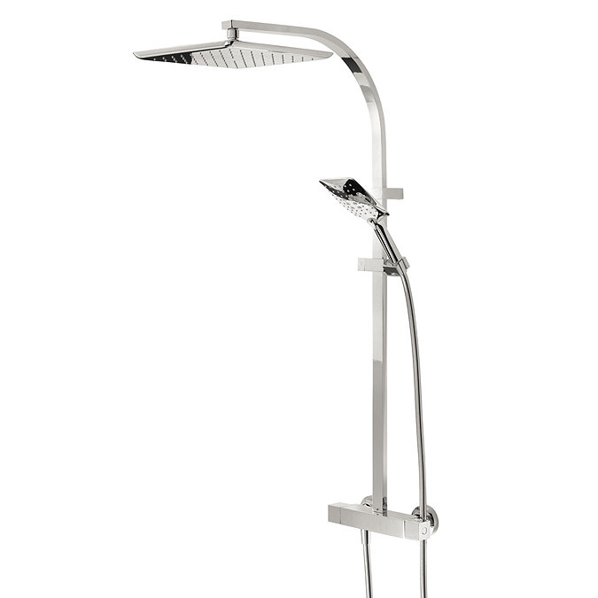 Bristan Vertico Thermostatic Exposed Bar Shower with Rigid Riser - Chrome - VR-SHXDIVFF-C Standard Large Image