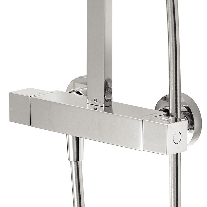 Bristan Vertico Thermostatic Exposed Bar Shower with Rigid Riser - Chrome - VR-SHXDIVFF-C  additional Large Image