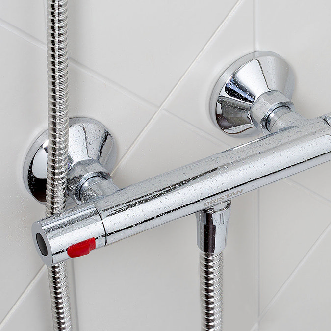 Bristan Zing Safe Touch Thermostatic Bar Valve Inc. Riser + Multifunction Handset - ZI-SHXMMCT-C Pr