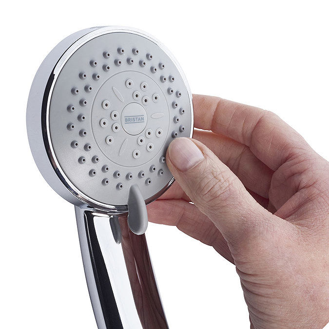 Bristan Zing Safe Touch Thermostatic Bar Valve Inc. Riser + Multifunction Handset - ZI-SHXMMCT-C St