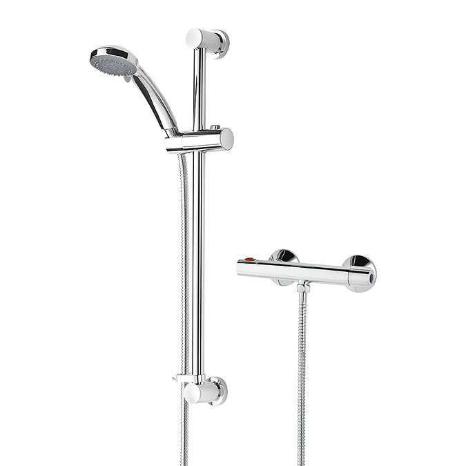 Bristan Zing Safe Touch Thermostatic Bar Valve Inc. Riser + Multifunction Handset - ZI-SHXMMCT-C Lar