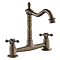 Britannia Antique Brass Classic Bridge Sink Mixer